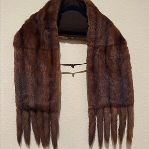 Luxurious Brown Fox Fur Scarf